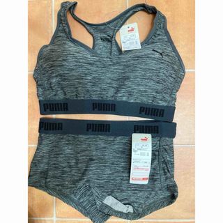 プーマ(PUMA)の新品☆PUMA プーマ セットアップ S ② グレー　ブラトップ&ボクサーパンツ(ブラ&ショーツセット)