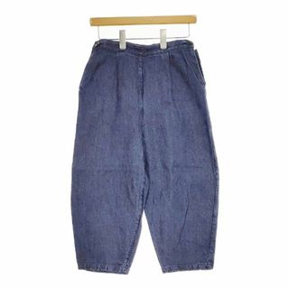 Lin francais d'antan サイドボタン ヘンプパンツ パンツ ブルー レディース ランフランセダンタン【中古】5-0426M∞(その他)