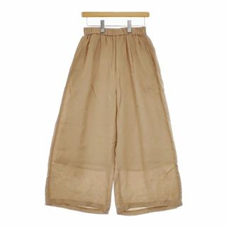 mizuiro-ind リネン イージーワイド パンツ ベージュ レディース ミズイロインド【中古】5-0426M∞(その他)