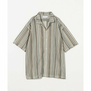 アデイインザライフ(a day in the life)の【BEIGE】レース ストライプ オープンカラーシャツ<A DAY IN THE LIFE>(シャツ)
