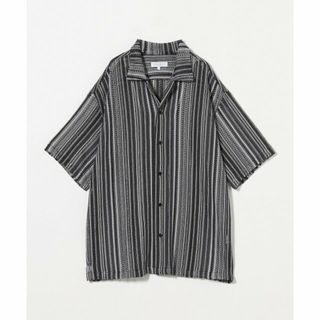 アデイインザライフ(a day in the life)の【DK.GRAY】レース ストライプ オープンカラーシャツ<A DAY IN THE LIFE>(シャツ)
