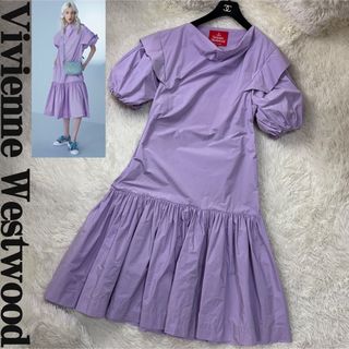 Vivienne Westwood - 人気♡ヴィヴィアンウエストウッド パフスリーブ リボン ワンピース