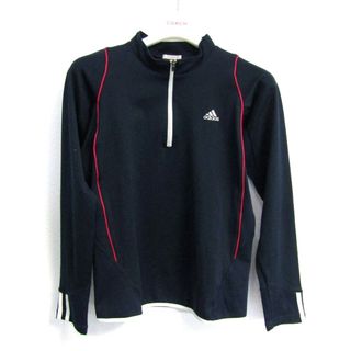 アディダス(adidas)のアディダス ジャージ ジャケット アウター プルオーバー スポーツウエア クライマ365 日本製 レディース Lサイズ ネイビー adidas(トレーナー/スウェット)