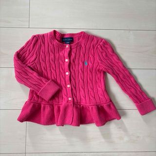 ラルフローレン(Ralph Lauren)のRalph Lauren ピンク カーディガン 90(カーディガン)