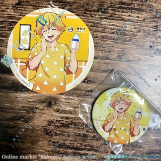 キメツノヤイバ(鬼滅の刃)のコースター + 缶バッチ の ﾀﾞﾌﾞﾙ ｾｯﾄ(バッジ/ピンバッジ)