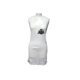 クロムハーツ(Chrome Hearts)のCHROME HEARTS クロムハーツ CHプラス ホースシュー タンクトップ ホワイト グリーン ブラック サイズL 良品 中古 4b001962 正規品(タンクトップ)