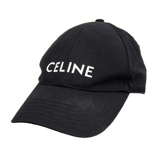 セリーヌ(CELINE)のセリーヌ ロゴ エンブロイダリー ベースボール キャップ 2AUA1242N ユニセックス ブラック CELINE 【中古】 【アパレル・小物】(キャップ)