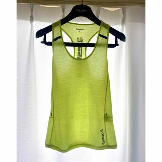 リーボック(Reebok)のReebok LES MILLS L イエロー タンクトップ(トレーニング用品)