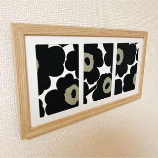 marimekko - 北欧　マリメッコ　ウニッコ　壁紙　3連フォトフレーム　　アートフレーム