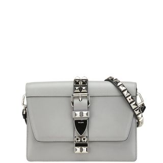 PRADA - プラダ スタッズ 斜め掛け ショルダーバッグ レザー レディース PRADA 【1-0208678】