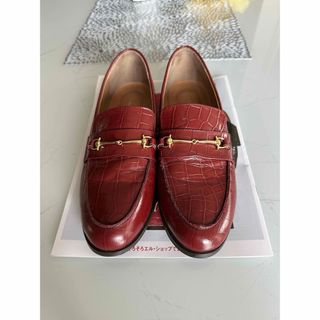 atelier brugge - ATELIERBRUGGE レッドクロコダイル風ローファー