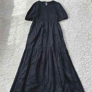 ザラ(ZARA)のZARA ♡ ティアードワンピース　シャーリング　半袖　ロングワンピース(ロングワンピース/マキシワンピース)
