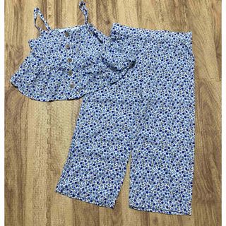 H&M - H&M 花柄 セットアップ キャミソール ワイドパンツ 子ども服105 100　