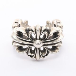 クロムハーツ(Chrome Hearts)のクロムハーツ CHROME HEARTS ダブルフローラル クロス リング・指輪 ジュエリー シルバー925 メンズ シルバー系 207081100SLV 【中古】(リング(指輪))