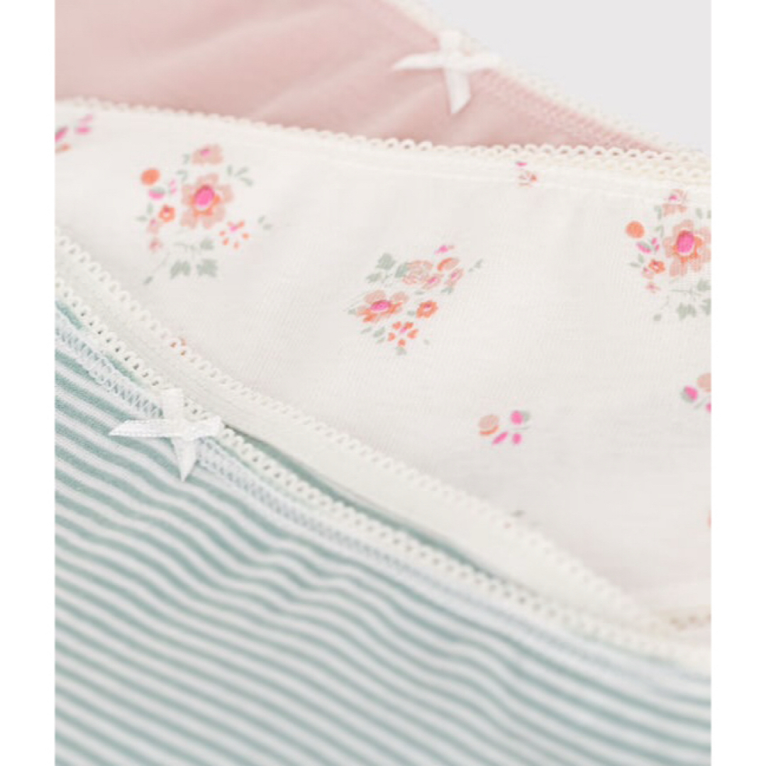 PETIT BATEAU(プチバトー)の新品 未使用 プチバトー ハイウェスト ショーツ フラワー 3枚組 5ans キッズ/ベビー/マタニティのキッズ/ベビー/マタニティ その他(その他)の商品写真