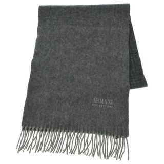 アルマーニ コレツィオーニ(ARMANI COLLEZIONI)のARMANI COLLEZIONI マフラー - グレーx黒(チェック) 【古着】【中古】(マフラー)