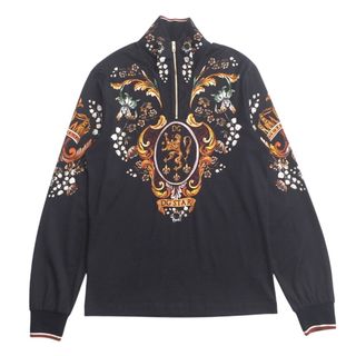 DOLCE&GABBANA - ■美品■DOLCE&GABBANA ドルチェアンドガッバーナ カットソー サイズ46 DGSTAR ハイネック ハーフジップ トップス 花柄 長袖 イタリア製 ブランド古着【中古】20250514/RA4670