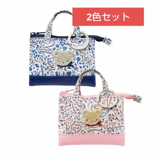 familiar - 新品ファミリア　リバティ　ミニデニムバッグチャーム　familiar
