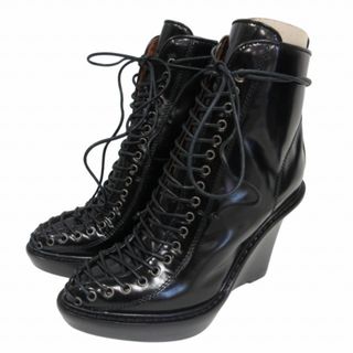 ジバンシィ(GIVENCHY)のジバンシィ 新品同様 レースアップ レザーブーツ 黒 36.5 IBO70(ブーツ)