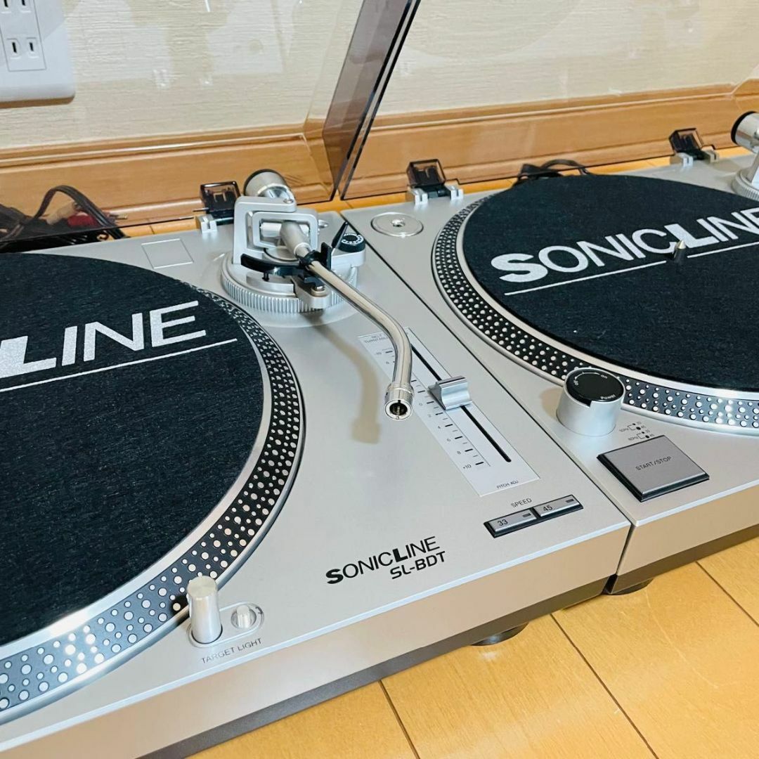 【極美品】SONICLINE SL-BDT ターンテーブル　2台セット 楽器のDJ機器(ターンテーブル)の商品写真