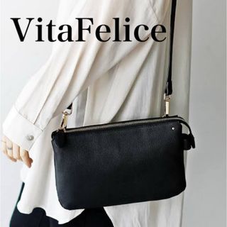 ヴィータフェリーチェ(VITAFELICE)のヴィータフェリーチェVitaFelice 本牛革ポシェット　ストラップサービス♪(ショルダーバッグ)