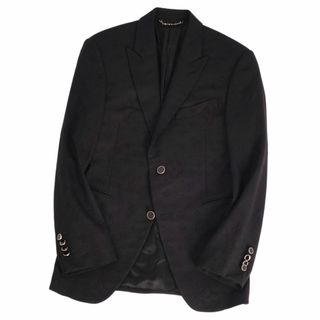 LOUIS VUITTON - 極美品 ルイヴィトン LOUIS VUITTON ジャケット 19AW テーラード モノグラム ウール シルク アウター メンズ 44ブラック