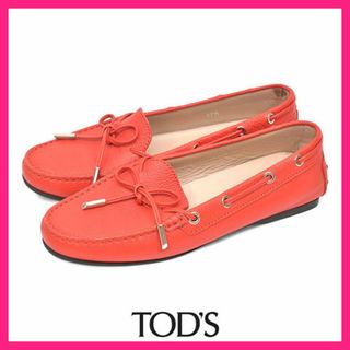 TOD'S - トッズ ロゴ リボン モカシン フラットシューズ 37.5(約24.5cm)