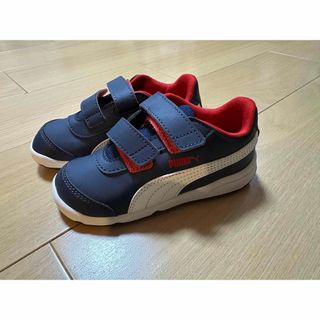 PUMA - 新品　未使用　PUMA キッズ　ベビー スニーカー ネイビー/レッド　16cm