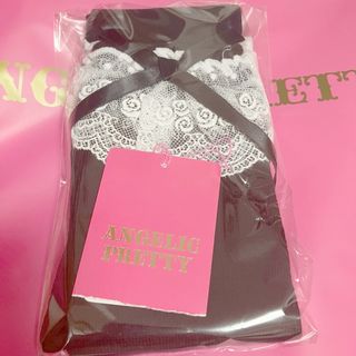 Angelic Pretty - angelic pretty プリンセスロゴオーバーニー クロ×シロ 黒白