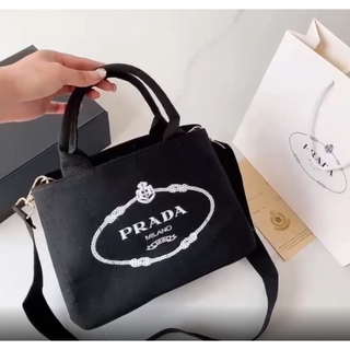 PRADA - 【美品】PRADA プラダ ハンドバッグ ブラック