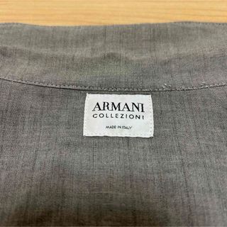 アルマーニ コレツィオーニ(ARMANI COLLEZIONI)の00s 希少　ARMANI COLLEZIONI リネンシャツ　スタンドカラー(シャツ)