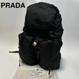 プラダ(PRADA)のp25【美品】プラダ　名作モデル　V136 ナイロン　三角ロゴ　黒　リュック(バッグパック/リュック)