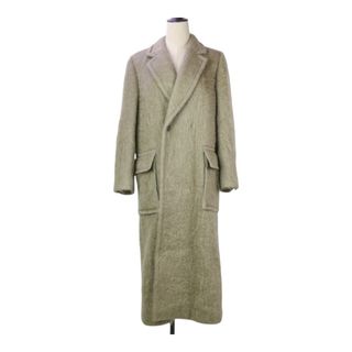 ハイク(HYKE)の美品 22AW HYKE ハイク モヘヤブレンド ダブルブレスト チェスターコート 222-17345 サイズ1 カーキ レディース 古着 中古 USED(その他)