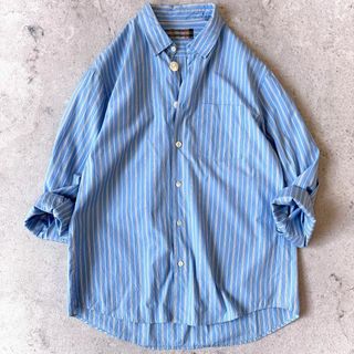 JACKSON MATISSE - ジャクソンマティス Lサイズ相当 日本製 ブルーストライプ 長袖 シャツ 青