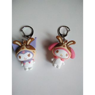 サンリオ - 新品　宇佐美　マイメロ&クロミ　立体ラバーキーホルダー　2個セット