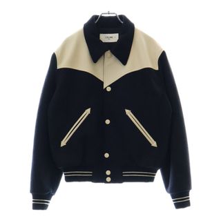 CELINE - CELINE セリーヌ Teddy Jacket テディジャケット レザー切替 ブルゾン 2V534896C ブラック/ホワイト