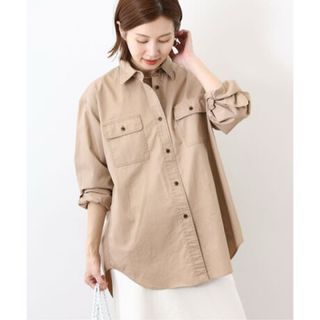 イエナ(IENA)のm199_IENA 美品✨2023SS☘️HIGH-COUNT ツイルシャツ 38(シャツ/ブラウス(長袖/七分))