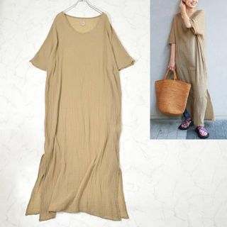 イエナ(IENA)のフランス製 イエナ IENA アトリエフランセ Wガーゼ ロング ワンピース(ロングワンピース/マキシワンピース)