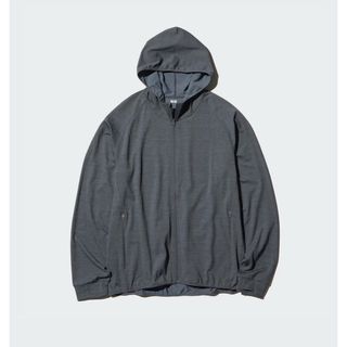 UNIQLO - ドライEXUVカットフルジップパーカー　グレー