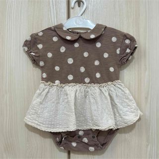 tete a tete - 【美品】tete a tete テータテート ドット柄 半袖ロンパース