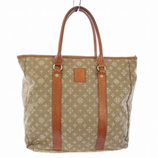 ラシット(Russet)のラシット トートバッグ レザー 切替 総柄 A4 ベージュ ブラウン(トートバッグ)