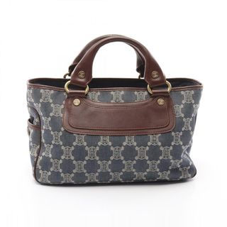 セリーヌ(CELINE)のセリーヌ CELINE ブギーバッグ パリマカダム ハンドバッグ バッグ デニム レザー レディース ネイビー系 / ブラウン系 【中古】(ハンドバッグ)