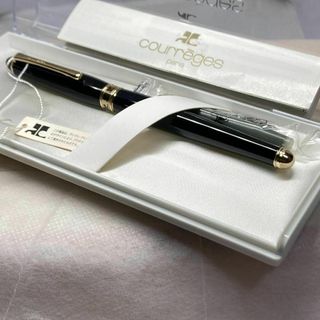 未使用★クレージュ万年筆★ブラック ゴールド カートリッジ式 ケース付き