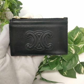 セリーヌ(CELINE)のセリーヌ　フラグメントケース　コインカードホルダー　キュイルトリオンフ　ブラック(コインケース)