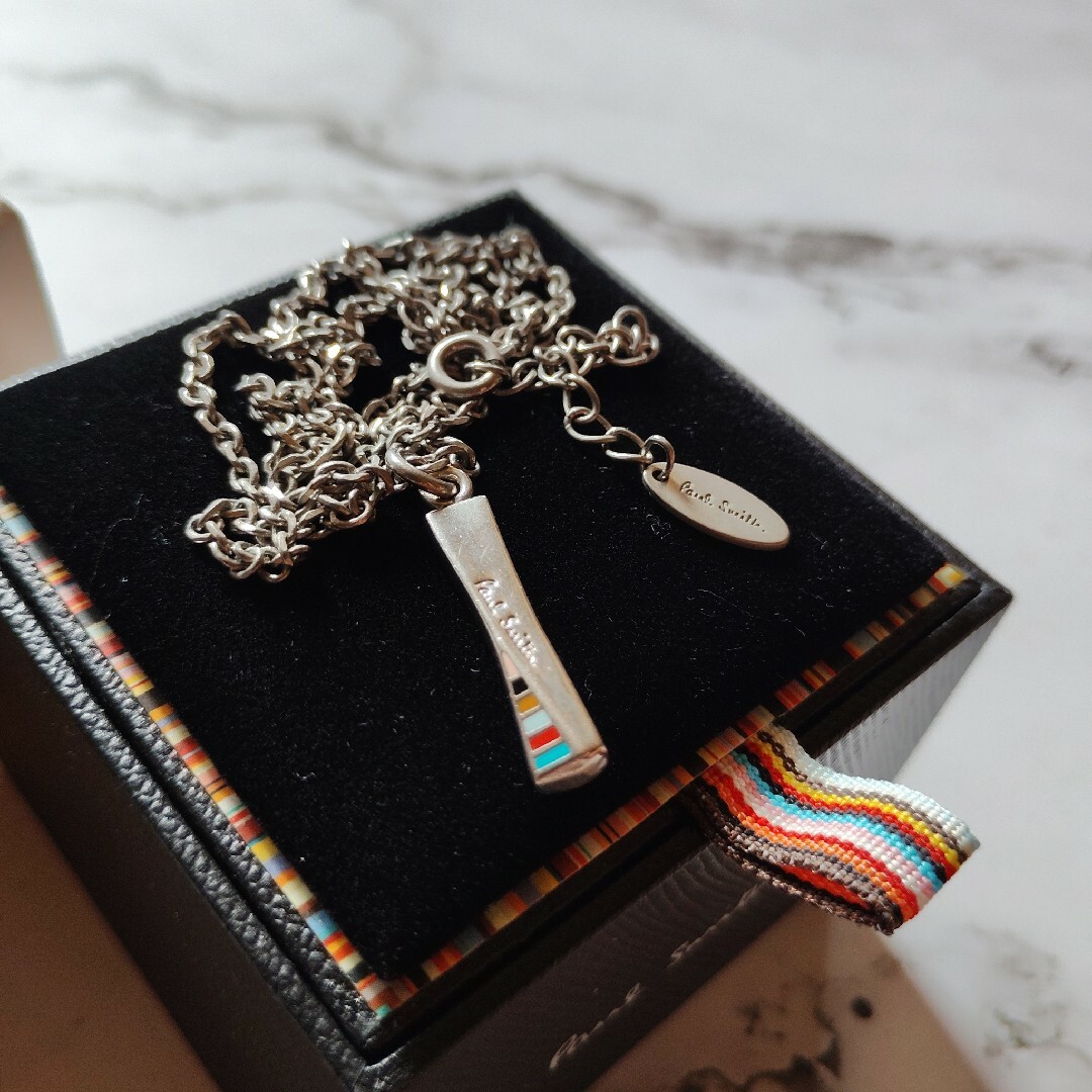 Paul Smith(ポールスミス)のポールスミス ネックレス マルチエポ ツイスト ペンダント マルチストライプ メンズのアクセサリー(ネックレス)の商品写真