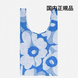 マリメッコ(marimekko)の国内正規品 新品 マリメッコ Unikko ウニッコ スマートバッグ ブルー(エコバッグ)