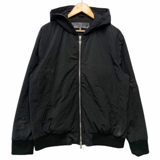 Chrome Hearts - CHROME HEARTS クロムハーツ DAMAGED GOODS FBRC VJ クロスパッチ付 ダブルジップ フーデット ナイロン ブルゾン サイズ L 正規品 / 40174