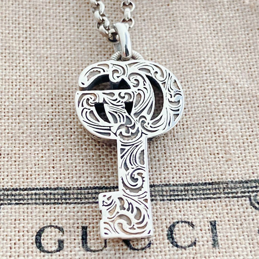 GUCCI(グッチ)の洗浄済＊グッチ GUCCI 925 キー 鍵 ネックレス シルバー OT384 メンズのアクセサリー(ネックレス)の商品写真