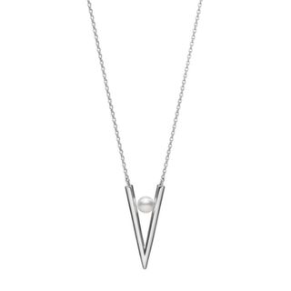 ミキモト Vコード ネックレス 新品 MIKIMOTO