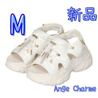 しまむら - しまむら 辻希美 レースアップサンダル　新品　 M スポサン アンジュシャルム